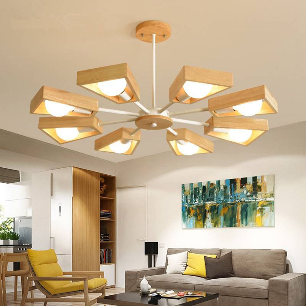 Rotatable Nordic Wooden Pendant Light