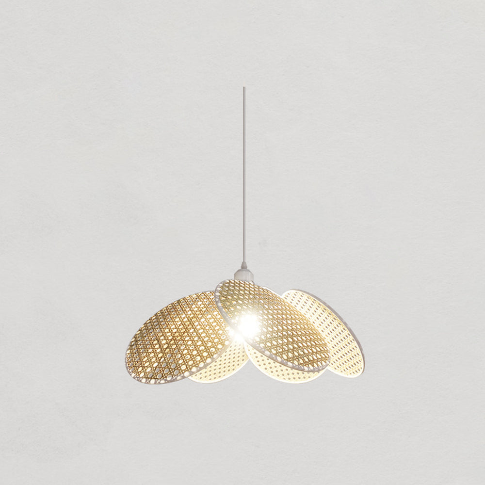 Willow Weave Rattan Pendant Light With Wabi Sabi