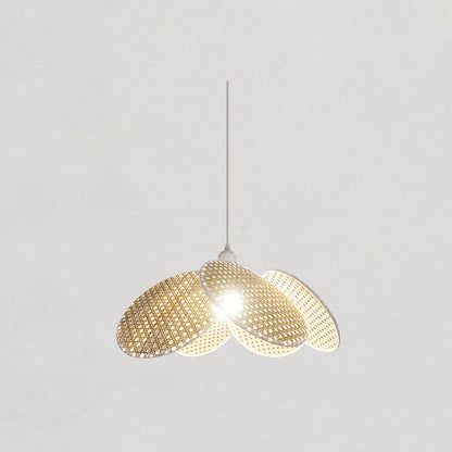 Natural Durable Pendant Light With Rattan Willow Weave