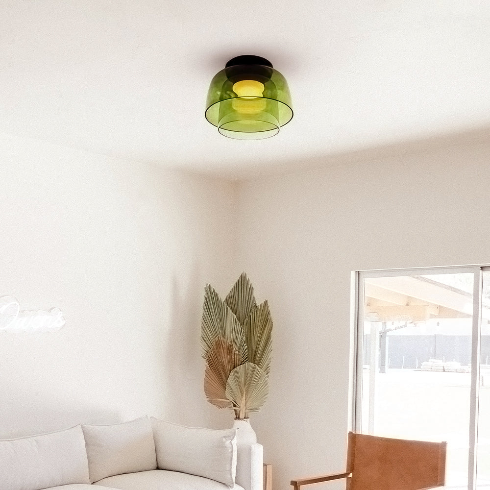 Modern Minimalist Luma Glass Flush Mount Ceiling Light