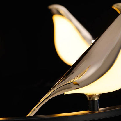 Gold And Black Bird Style Pendant Light For Warm Ambience