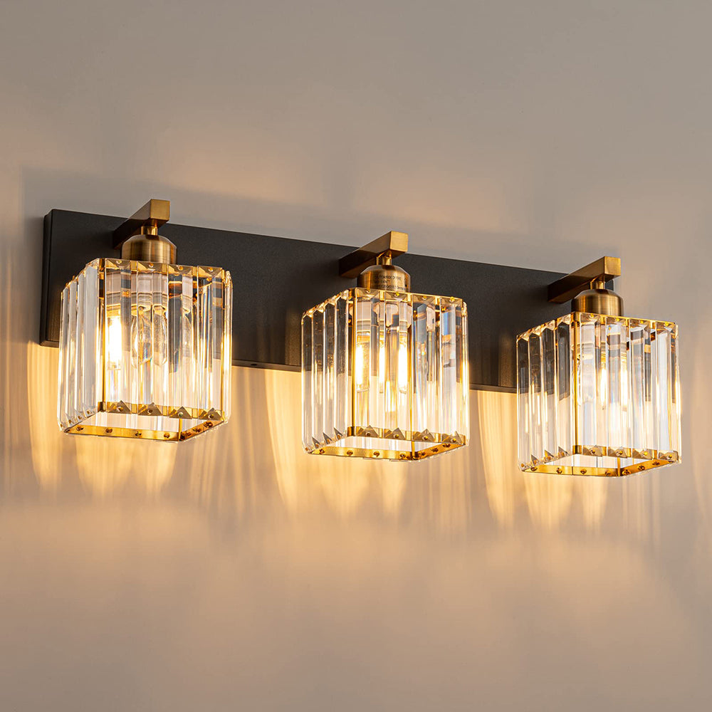 Metal And Crystal Gold Vintage LED Wall Lamp For Mirror
