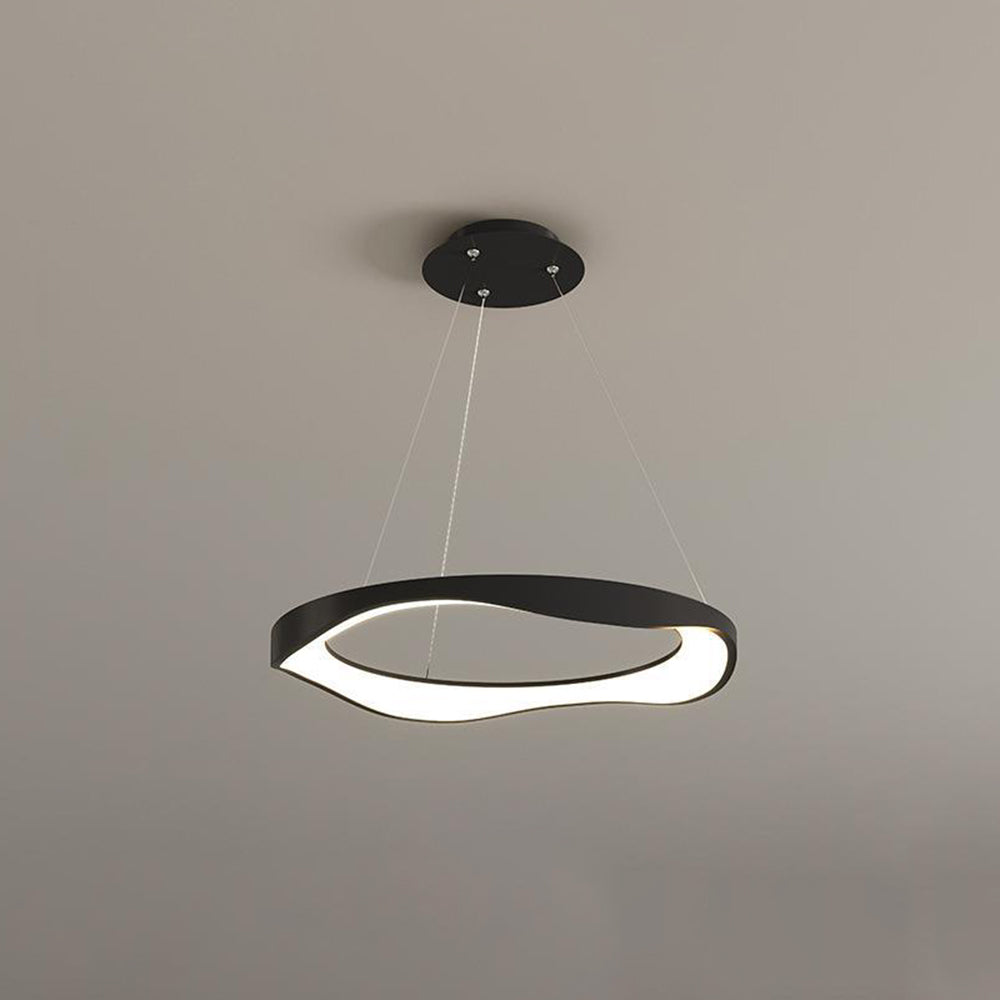 Black Or White Modern Round Pendant Light For Dining Room