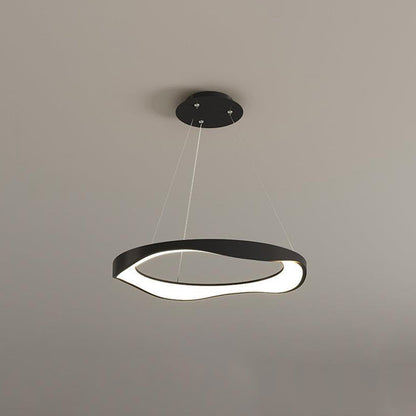 Black Or White Modern Round Pendant Light For Dining Room