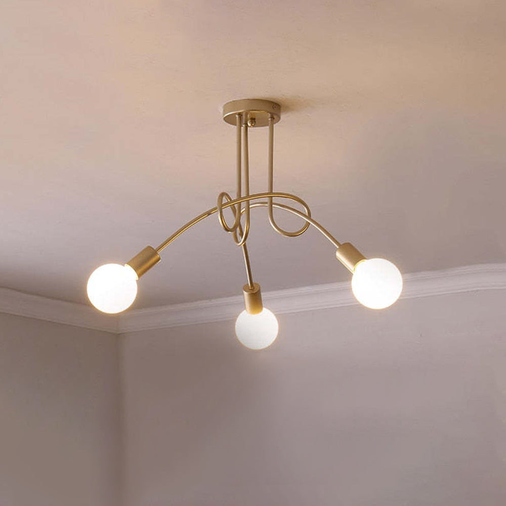 Metal Linear NovaLine Ceiling Curve Light For Living And Dining Rooms