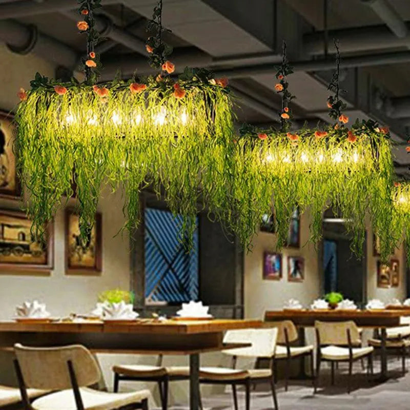 Ambient Glow Plant Pendant Light Rustic Art Deco
