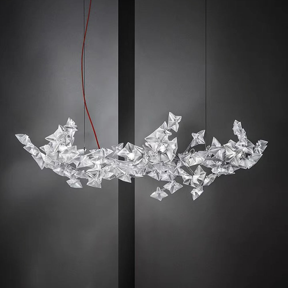 Living Room Ambient Glow Silver Star Pendant Light