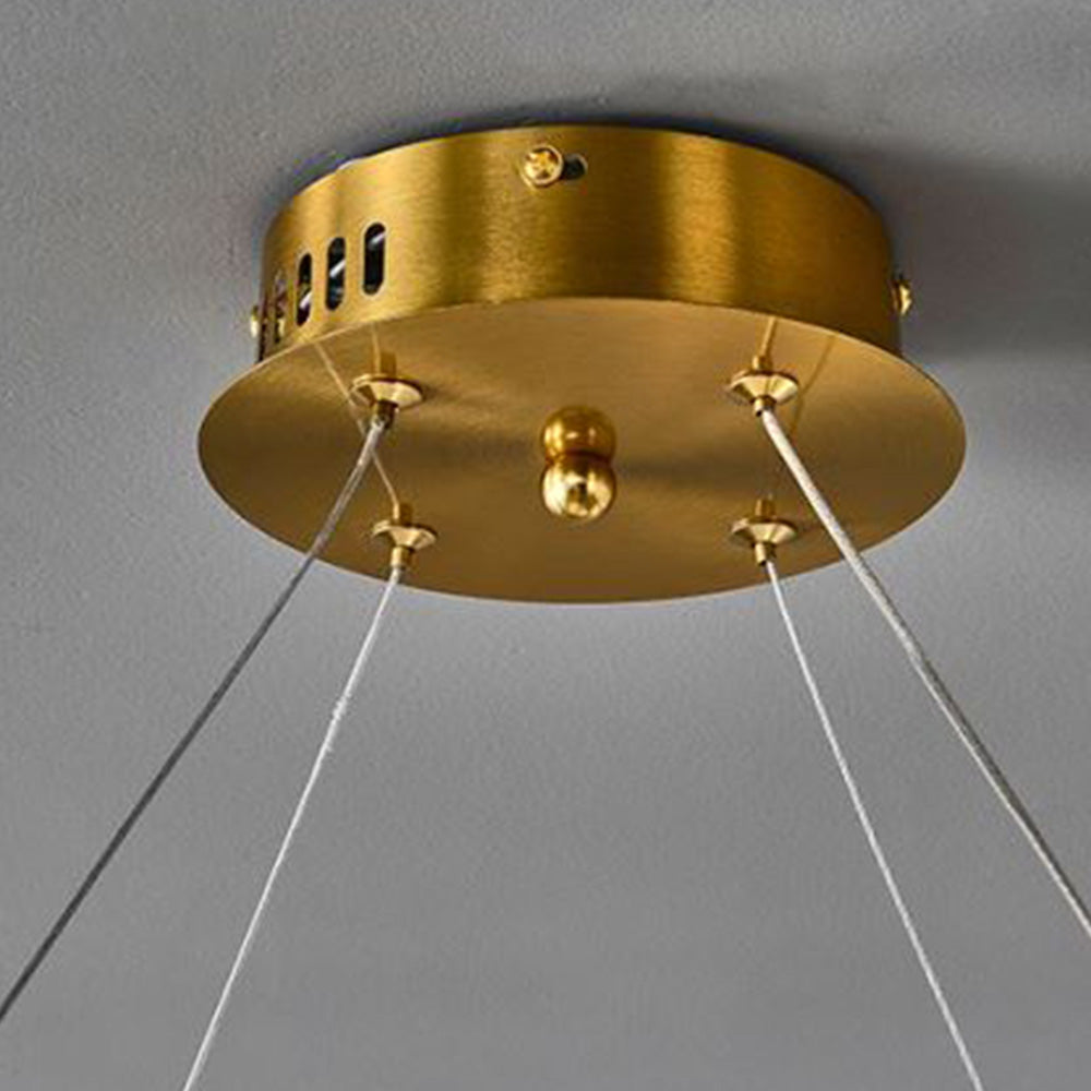 Pendant Light Elegant Gold Ring For Living Rooms