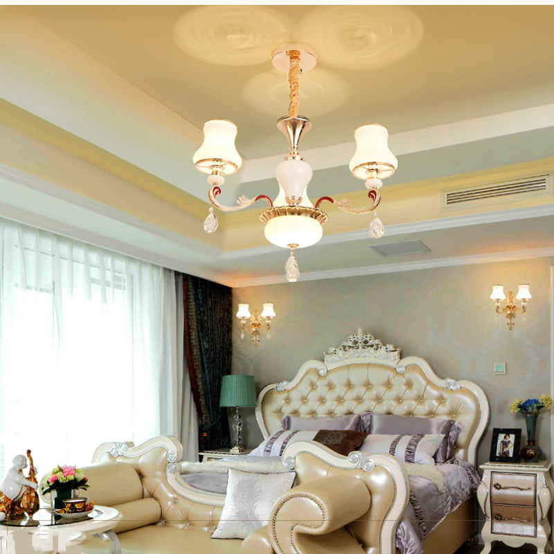 Metal and Glass Vintage Style Pendant Light