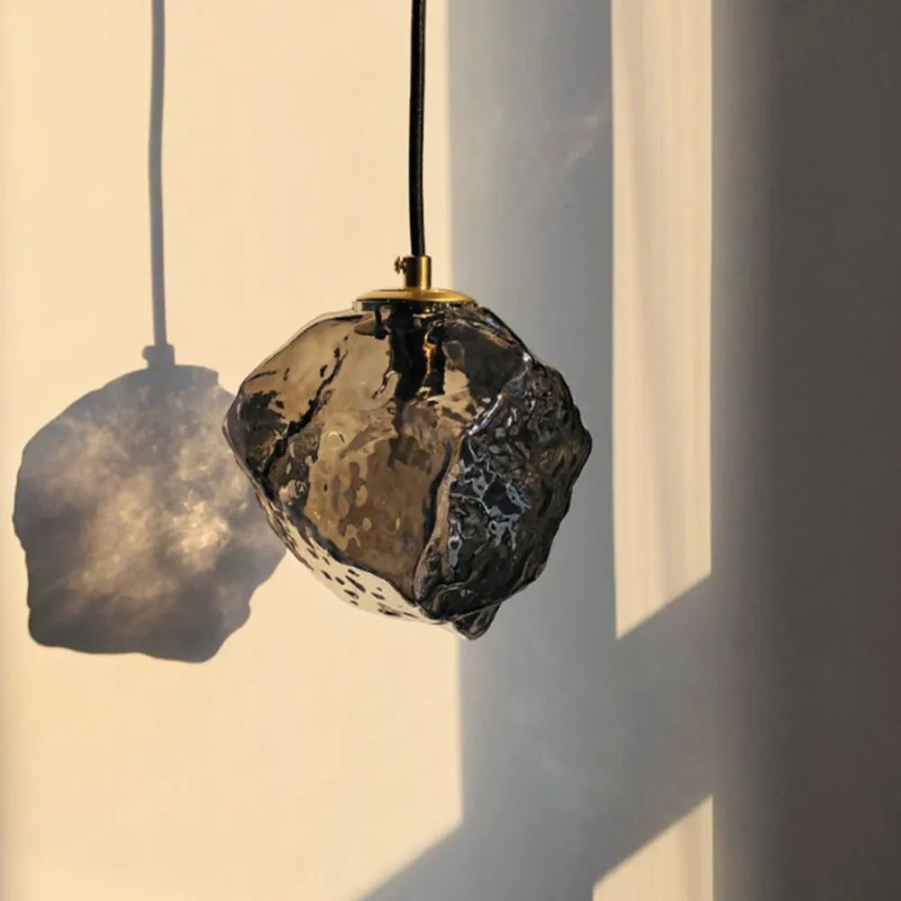 Adjustable Height Lava Glass Pendant Light