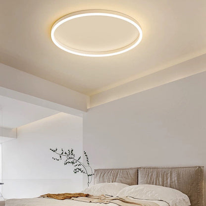 Black Gold Or White Sleek Circular Flush Mount Ceiling Light