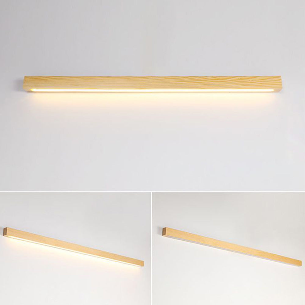 Wall Lamp Linear Wood Natural For Ambience Warm