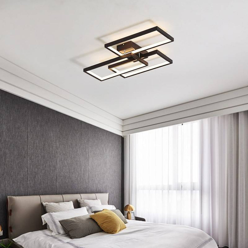 Flush Mount Rectangular Ceiling Light Dual Colour