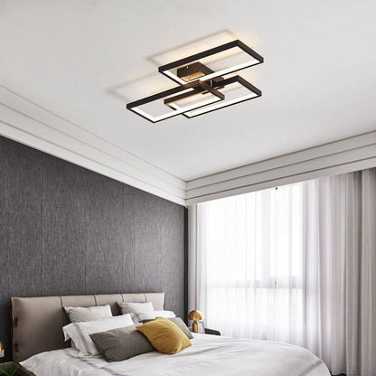 Flush Mount Rectangular Ceiling Light Dual Colour