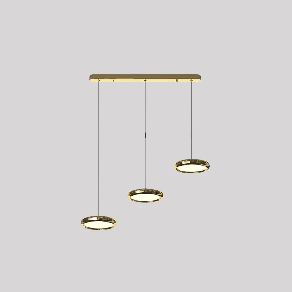 Metal Pendant Light With Acrylic Shade Circular Minimalist