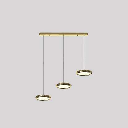 Metal Pendant Light With Acrylic Shade Circular Minimalist