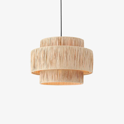 Rotin Boho Rustique Lampe Pendante Pour Ambiance Chaleureuse