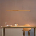 Warm LED Glow Scandinavian Wood Linear Pendant Light