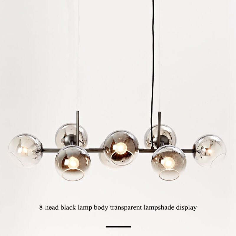Pendant Light with Glass Globe for Ambient Living Room Ambiance