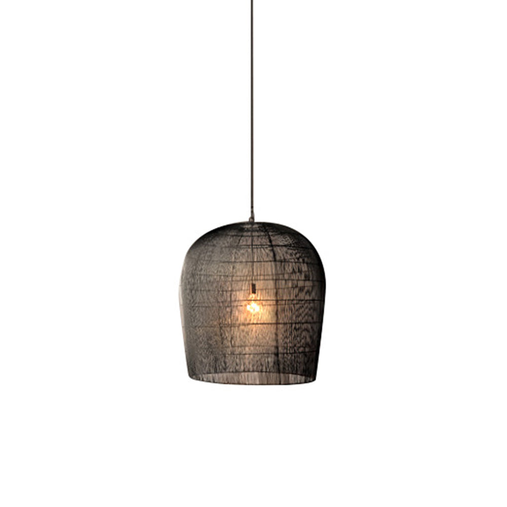 Warm Glow Rattan Bird Cage Pendant Light