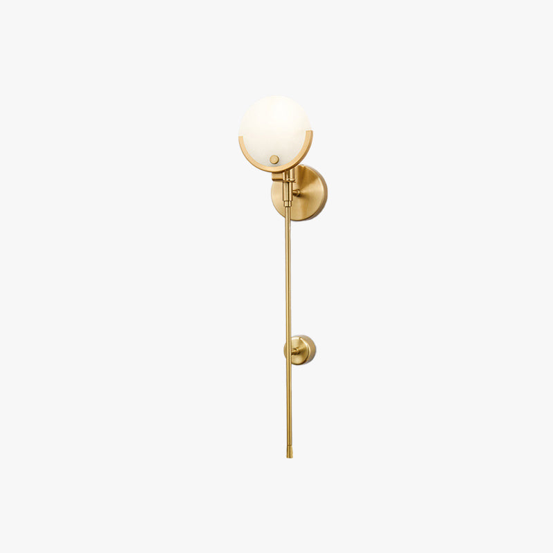 Dolomite Shade Wall Lamp With LED Gold Ball