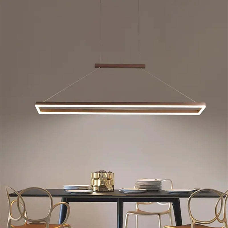 Ambient Glow Modern Rectangular Pendant Light