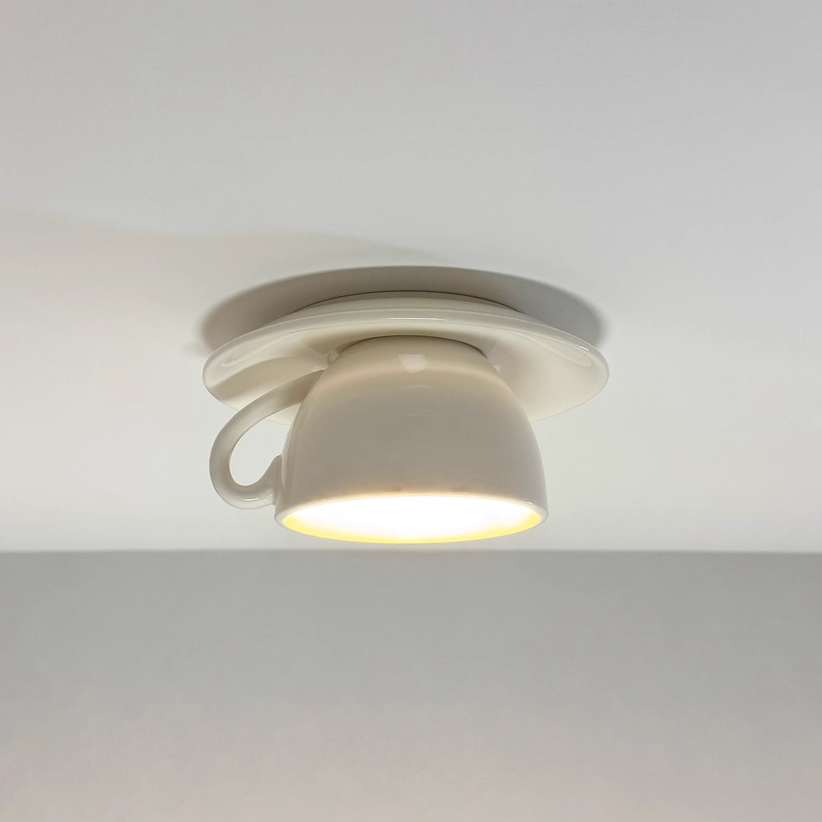Bedroom And Living Rooms Flush Ceramic Ceiling Light Luna