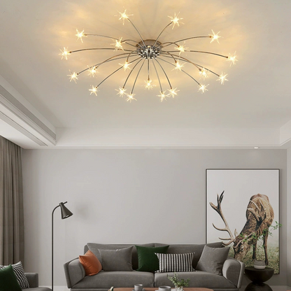 Flush Mount Ceiling Light Aurora Starry Art Deco