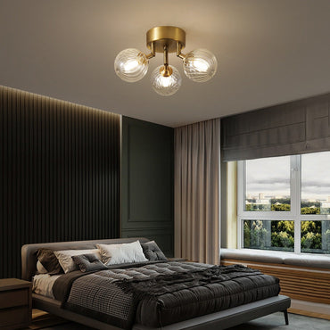Ceiling Light Glass Bubble Clear Minimalist For Living Room