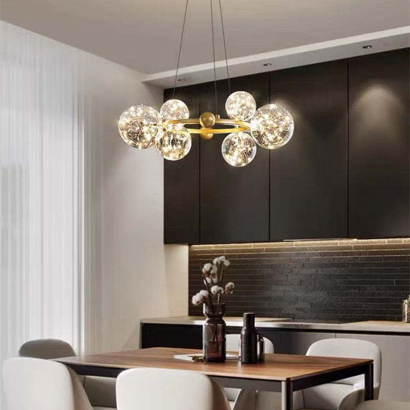 Warm Glow Glass Art Deco Pendant Light