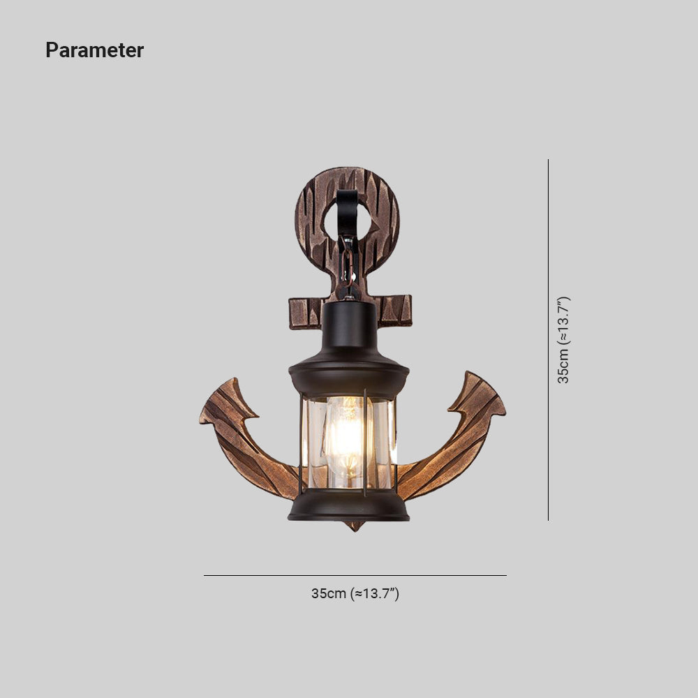 Wood And Metal Wall Sconce Heritage Lantern