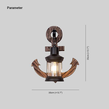 Wood And Metal Wall Sconce Heritage Lantern