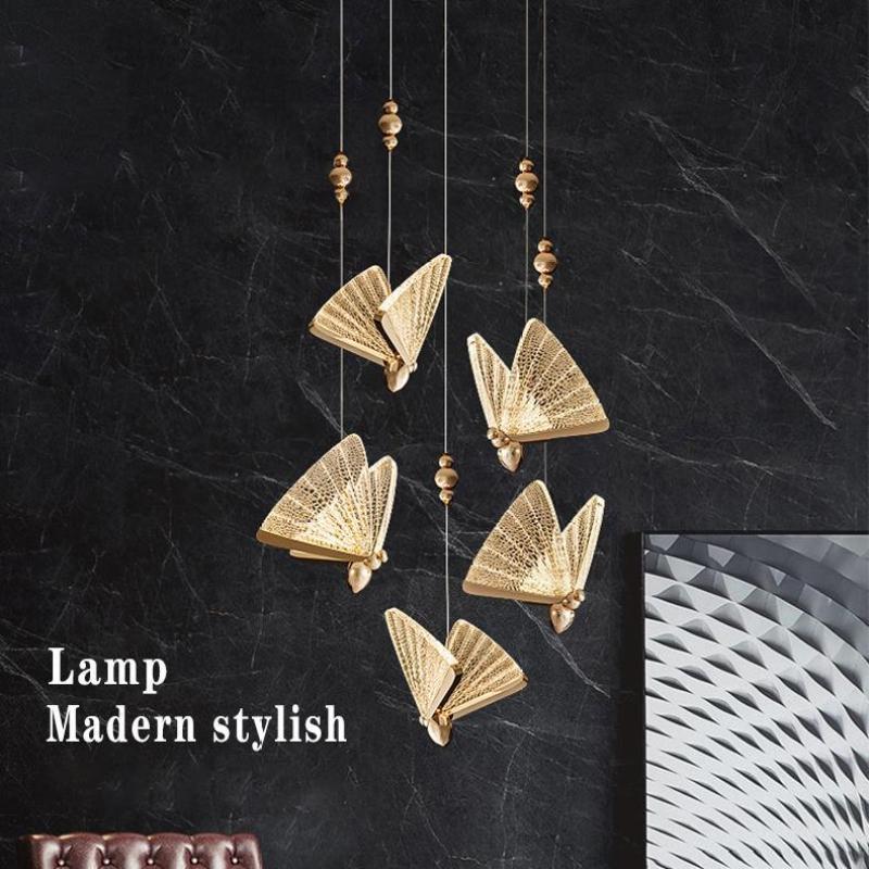 Pendant Light For Ambient Lighting Art Deco Butterfly