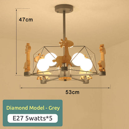 Ceiling Mount Flush LED Giraffe Motif Light