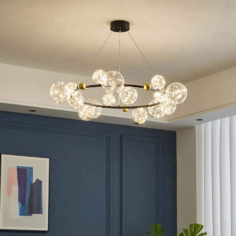 Warm Glow Glass Art Deco Pendant Light