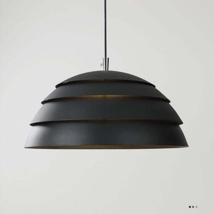 Warm Glow Metal Semi Globe Pendant Light