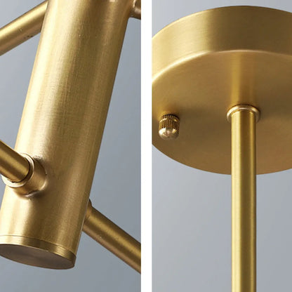 Pendant Light in Modern Copper and Black Glass Shade