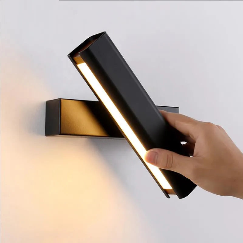 Rectangular Metal Rotatable LumaFrame Wall Light In Black And White