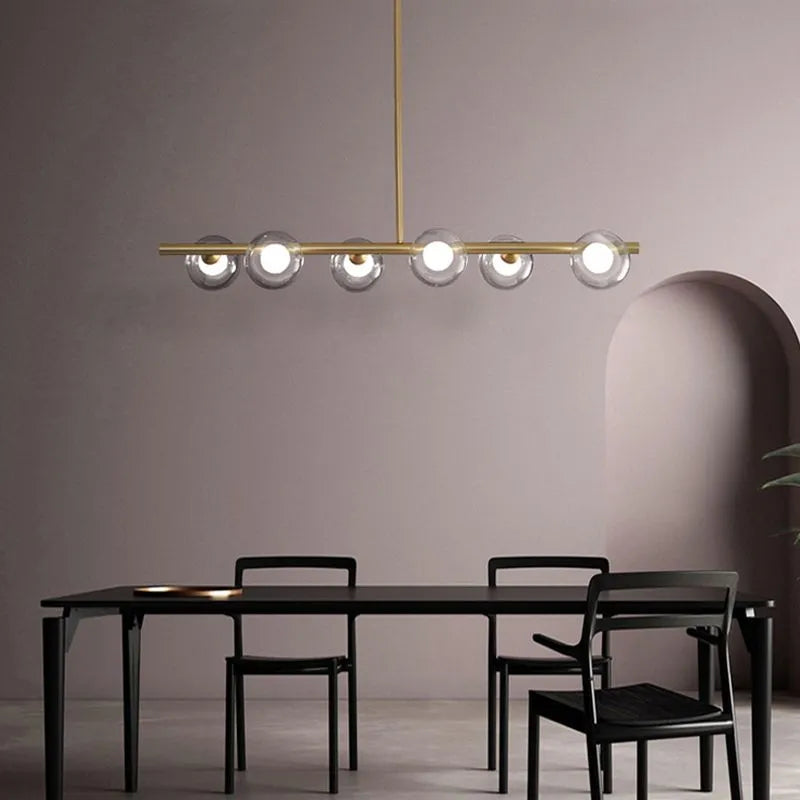 Ambient Dining Illumination Nordic Linear Pendant Light