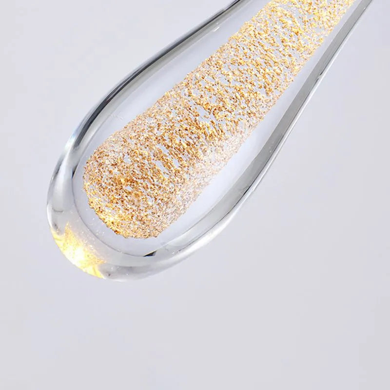 Black And Gold Water Drop Wall Light With Three Colour Settings