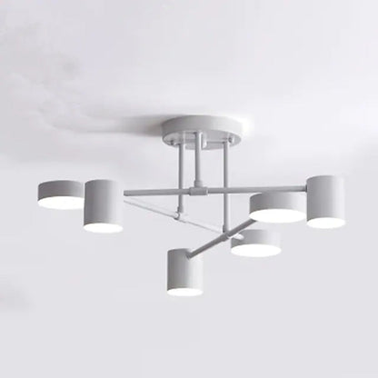 Three Colour Temperatures Six Head LED Flush Ceiling Light