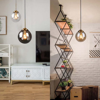 Smoke Amber Elegant Ambience Art Glass Bubble Pendant Light