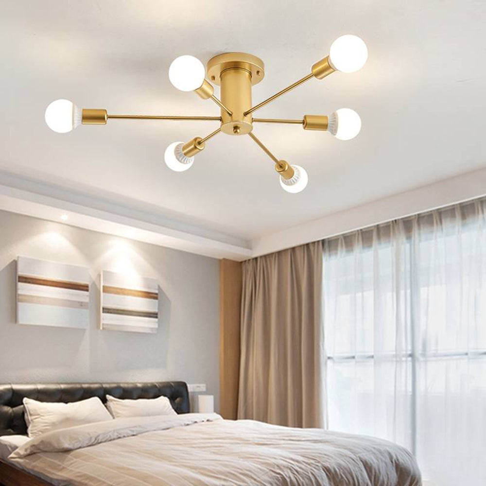 Dimmable Multi Head LED Flush Mount Ceiling Light 6 8 10 Heads