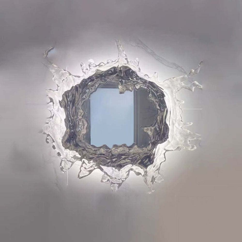 Gold Or Silver Finish AquaRipple Mirror Wall Light