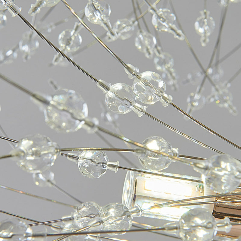 Warm Ambient Glow Dandelion Crystal LED Pendant Light