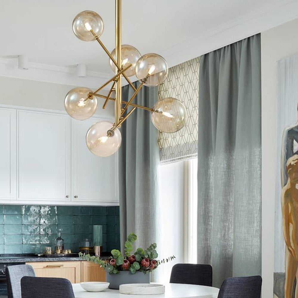 Dining Room Ambient Glow Bubble Branch Glass Pendant Light