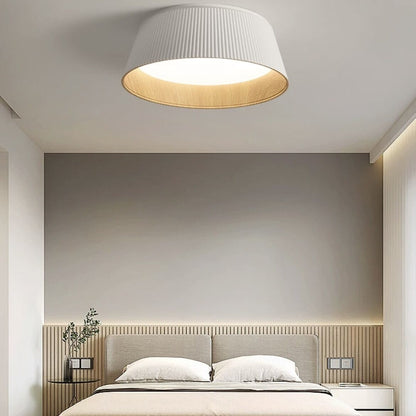 Clean Monochrome Look Drum Pendant Light