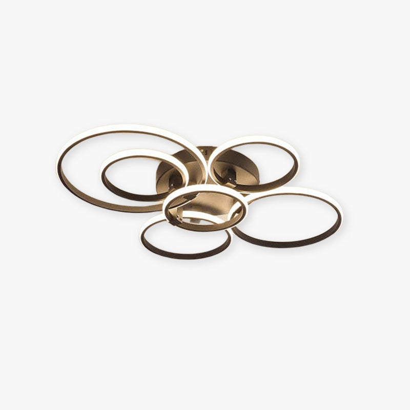 Black And White LED Ceiling Light Overlapping Circle