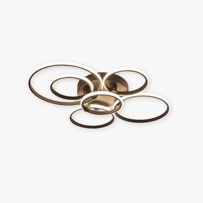 Black And White LED Ceiling Light Overlapping Circle