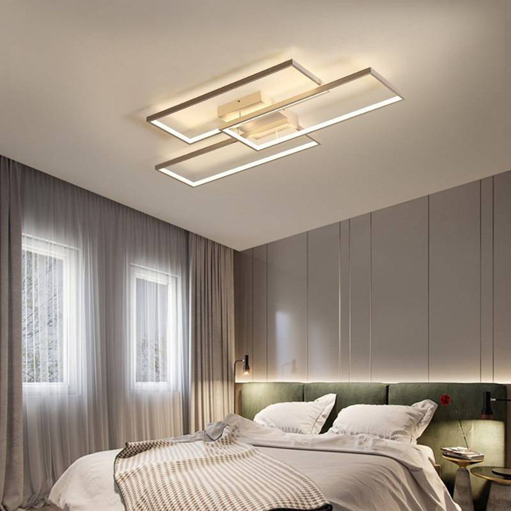 Flush Mount Rectangular Ceiling Light Dual Colour